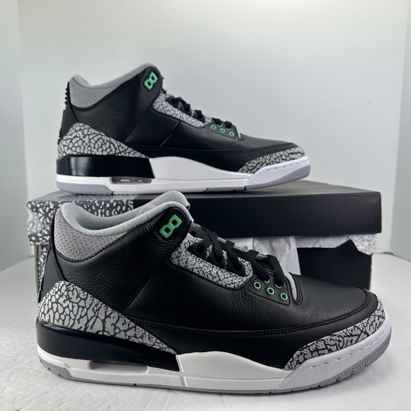 Nike Air Jordan 3 Retro Black Green Glow Grey CT8532-031 Men’s Size 11 - Picture 1 of 13